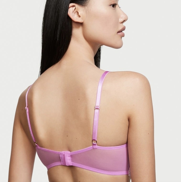 Lightly-Lined Floral Embroidered Bra Top 34C - Picture 4 of 6